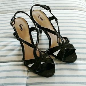 Black strappy heels